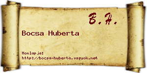 Bocsa Huberta névjegykártya